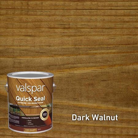 Valspar Quick Seal Semi-Transparent Dark Walnut Oil-Based Exterior Stain 1 Gallon