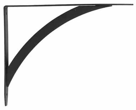 Knape & Vogt John Sterling Steel Black Elegant Shelf Bracket 10 in. L