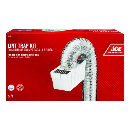 Ace 4 in. W X 4 in. L White Plastic Lint Trap