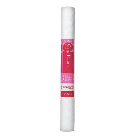Con-Tact Grip Prints 4 ft. L X 18 in. W White Non-Adhesive Shelf Liner