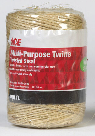 Ace 400 ft. L Brown Twisted Sisal Twine
