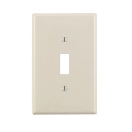 Leviton Almond 1 gang Nylon Toggle Wall Plate 10 pk