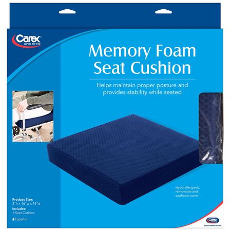 Carex Health Brands Navy Chair/Seat Cushion 1 Pack