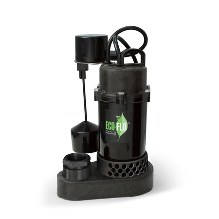 ECO-FLO 1/2 HP 4080 gph Thermoplastic Vertical Float Switch AC Submersible Sump Pump
