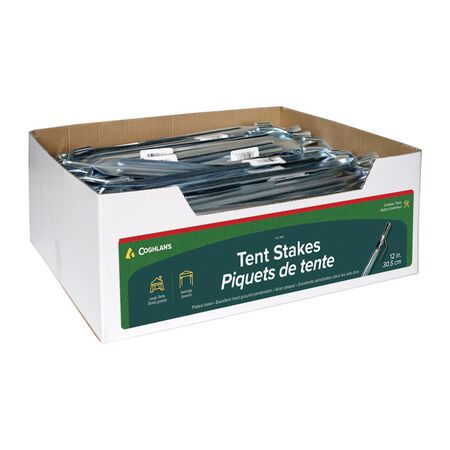 Coghlan's Silver Tent Stakes 0.625 in. W X 9 in. L 1 pk