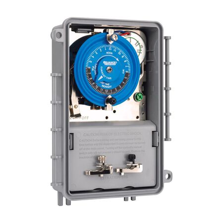 Reliance Controls Indoor and Outdoor 24 Hour Mechanical Timer 240 V Gray