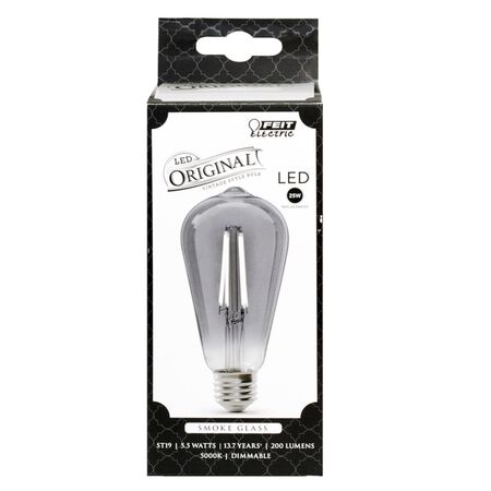 Feit ST19 E26 (Medium) LED Bulb Smoke Daylight 25 Watt Equivalence 1 pk