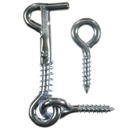 Ace Small Zinc-Plated Silver Steel 2 in. L Hook and Eye 1 pk