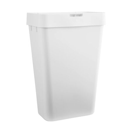Rubbermaid 12.2 gal White Resin Trash Can