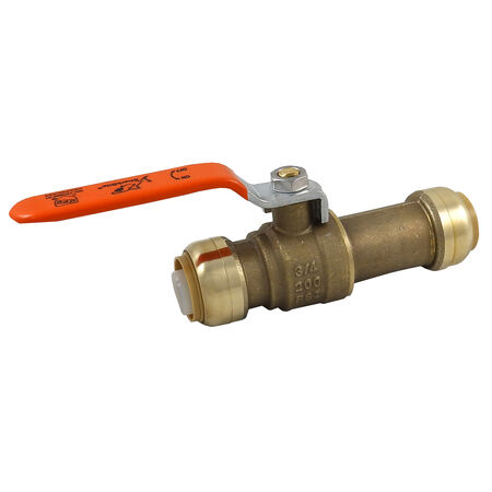 SharkBite 3/4 in. Brass Push Fit Slip Ball Valve Full Port
