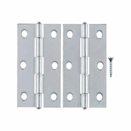 Ace 3 in. L Zinc-Plated Narrow Hinge 2 pk