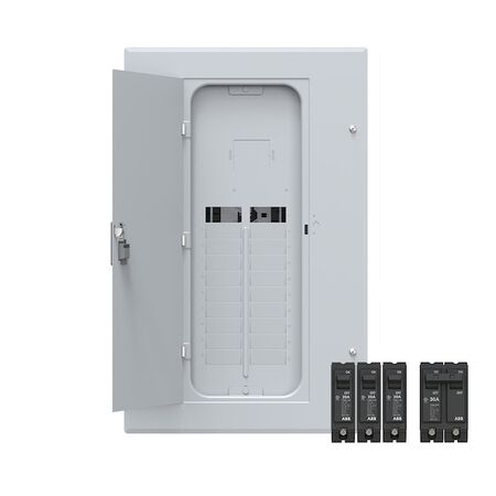 ABB ReliaHome P-Series 100 -Amp 20 -Spaces 40 -Circuit Indoor Main Breaker Plug-On Neutral Load Center (Value Pack)