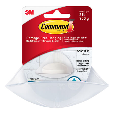 3M Command Frost White Plastic Soap Dish