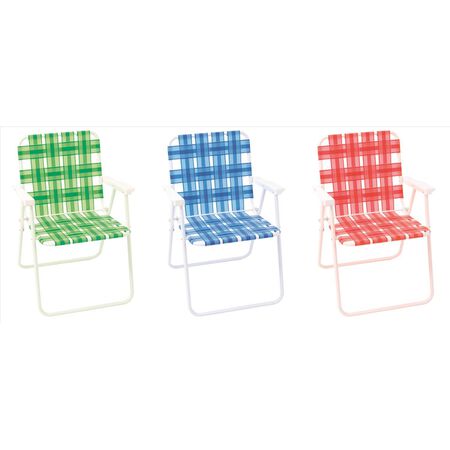 Rio Brands Assorted Folding Web Chair COLOR MAY VARY
