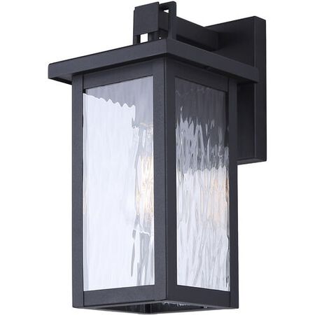 Canarm Shana 1 Light 12 in. Black Outdoor Wall Lantern