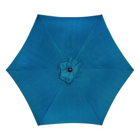 Living Accents 9 ft. Tiltable Teal Market Umbrella