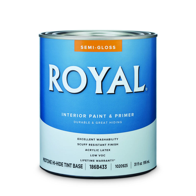 Royal SemiGloss Tint Base Midtone HiHide Base Acrylic Latex Paint and