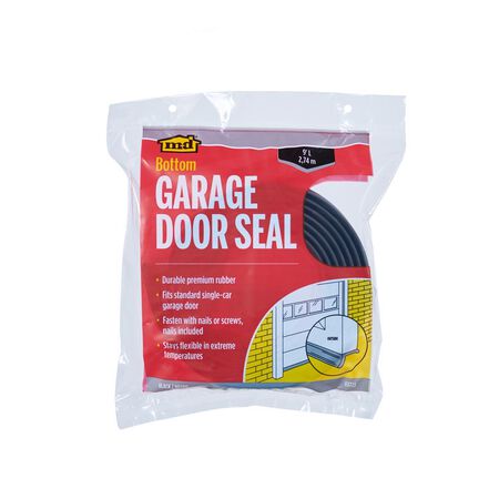 M-D Black Rubber Door Set Seal For Garage Doors 9 ft. L X 1 in.