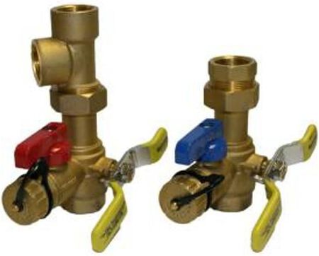 Rheem Webstone Tankless Water Heater Service Valve Kit, Clean Brass
