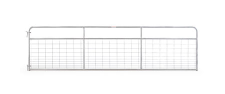 16' galvanized wire-filled tube gate 19 gauge rail 6 gauge wire