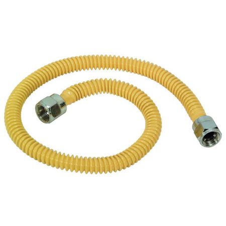 Brasscraft 3/8 in. Flare x 3/8 in. Dia. Flare Stainless Steel 22 in. Gas Connector