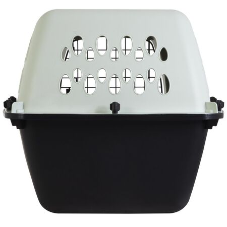 Aspen Pet Pet Porter Plastic Pet Carrier Black/Gray 14.5 in. H X 16.7 in. W X 24 in. D
