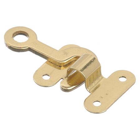 Ace Satin Gold Brass Small Decorative Hook and Staple 2 pk