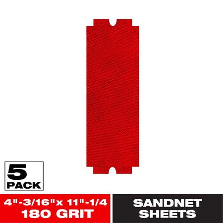 Diablo SandNet 11-1/4 in. L X 4-3/16 in. W 180 Grit Ceramic Sanding Sheet 5 pk