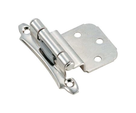 Amerock 2.12 in. W X 2.75 in. L Polished Chrome Silver Steel Self-Closing Hinge 2 pk