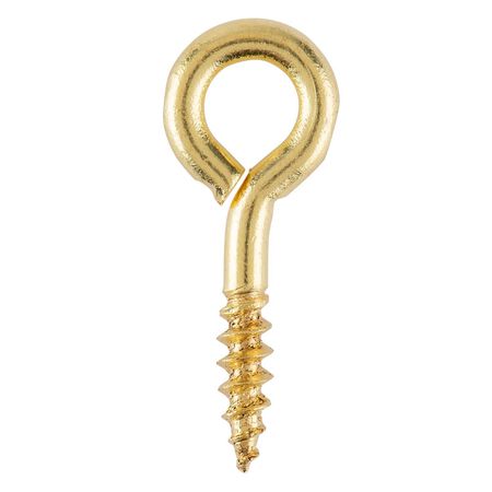 Ace 1/8 in. D X 1 in. L Polished Brass Screw Eye 30 lb. cap. 7 pk