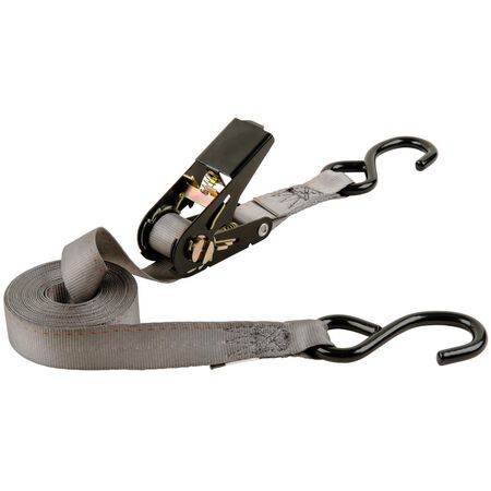 Keeper 1 in. W X 14 ft. L Gray Tie Down w/Ratchet 500 lb 1 pk