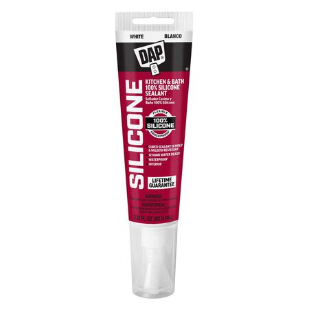 DAP White Silicone Kitchen and Bath Sealant 2.8 oz