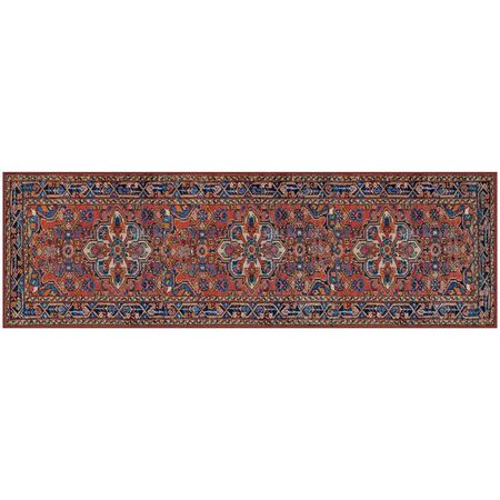 Gel Pro NeverMove Esther 24 in. W X 76 in. L Vintage Red Tribal Polyester Runner Rug
