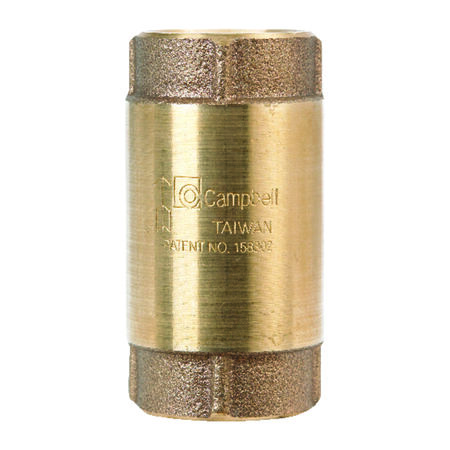 Campbell 1 in. D X 1 in. D Red Brass Spring Loaded Check Valve
