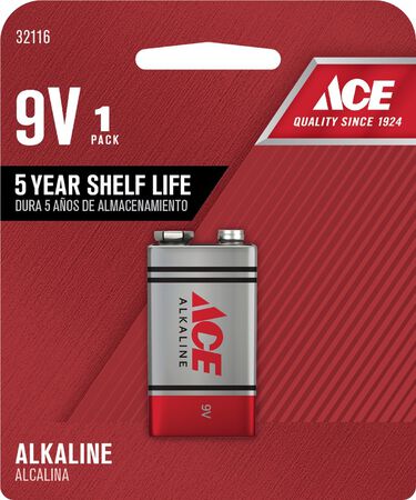 Ace 9-Volt Alkaline Batteries 1 pk Carded