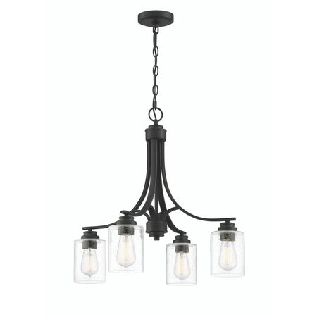 Craftmade Bolden 4 Light Chandelier in Flat Black