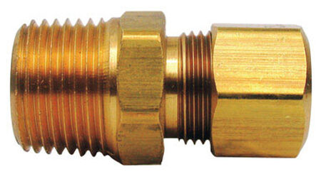 JMF 1/4 in. Dia. x 1/4 in. Dia. Brass Compression Connector