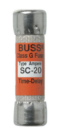 Bussmann Midget Fuse 20 amps 600 volts 7/16 in. Dia. x 1-5/16 in. L 2 pk For Branch Circuit