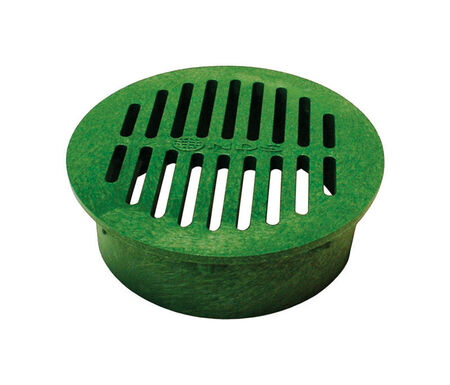NDS 6-3/4 in. Green Round Polyethylene Drain Grate