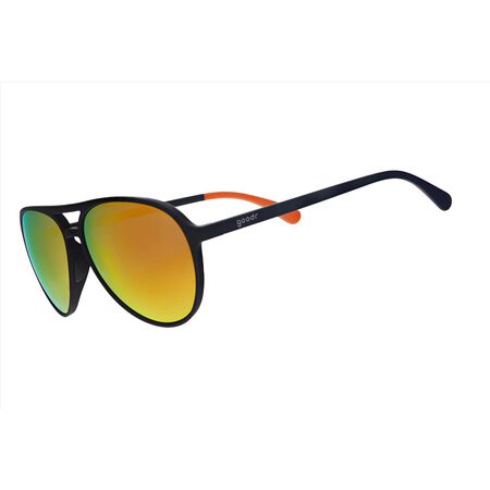 goodr Mach G - Call Me Tarmac Daddy Sunglasses Unisex Black Frame Amber Lens Polarized