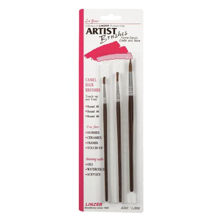 Linzer No. 2/4/6 Round Artist Paint Brush Set