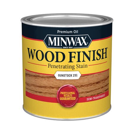 Minwax Wood Finish Semi-Transparent Gunstock Oil-Based Penetrating Wood Stain 1/2 pt