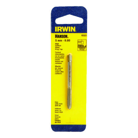 Irwin Hanson High Carbon Steel Metric Plug Tap 5 - 0.80 mm 1 pc