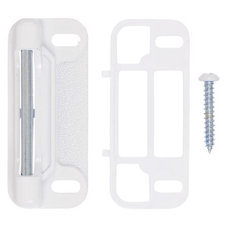 Ace White Steel Screen/Storm Door Strike 1 pk