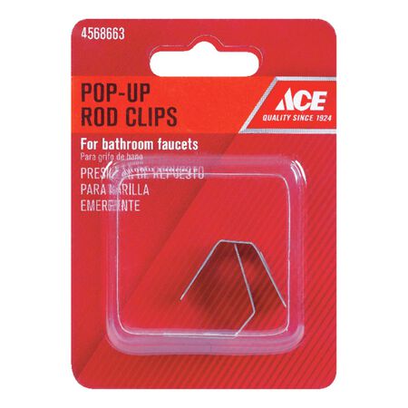 Ace 1/4 in. Chrome Stainless Steel Pop-Up Rod Clips