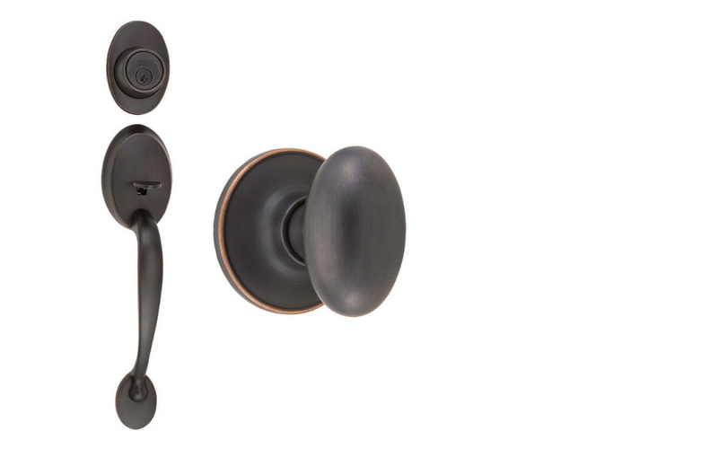 Coventry OilRubbed Bronze Door Handleset with Single Cylinder Deadbolt