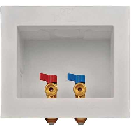 SharkBite 1/2 in. Push Fit X 3/4 in. D GHT Brass Washing Machine Outlet Box
