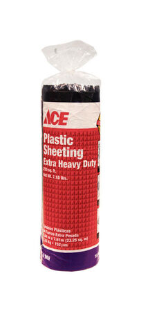 Ace Plastic Sheeting 6 mil T X 10 ft. W X 25 ft. L Polyethylene Black