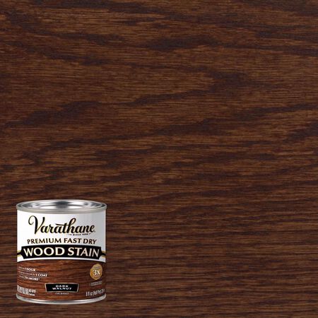 Varathane Premium Dark Walnut Oil-Based Fast Dry Wood Stain 1/2 pt