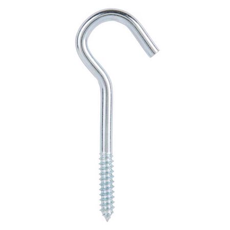 Ace Small Zinc-Plated Silver Steel 4.5625 in. L Ceiling Hook 160 lb 2 pk
